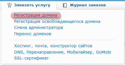 Регистрация домена