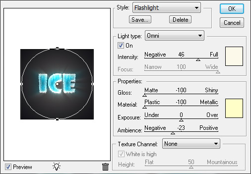 Ice text in Photoshop