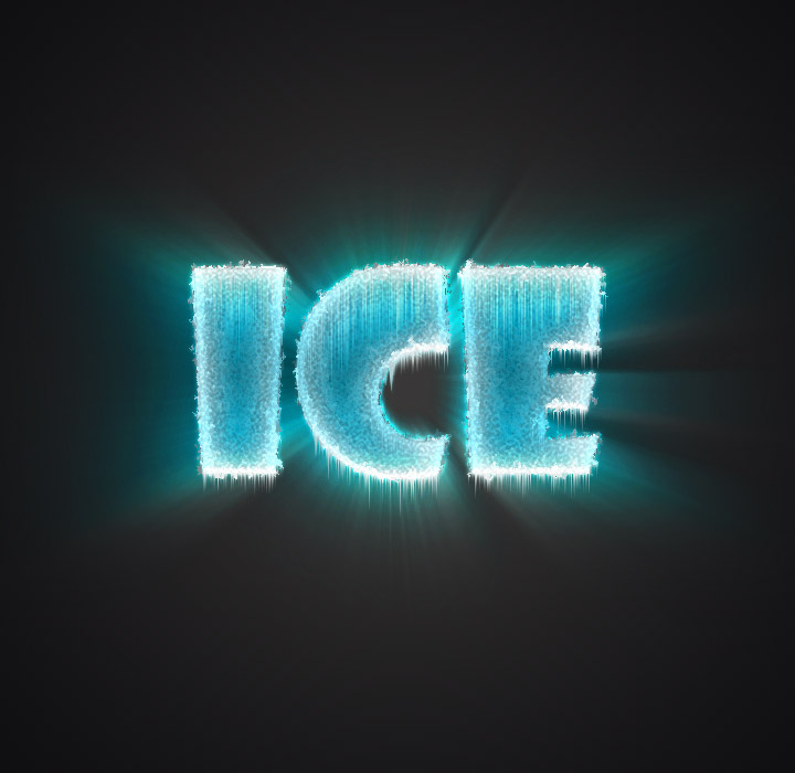 Ice text in Photoshop