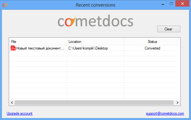 Cometdocs for desktop