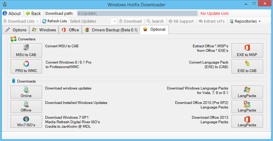 Windows Hotfix Downloader