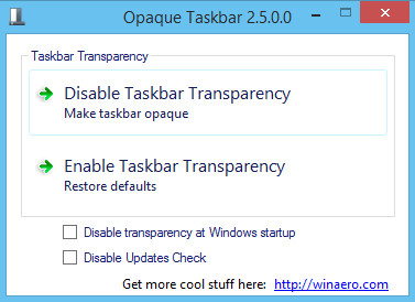 Opaque Taskbar