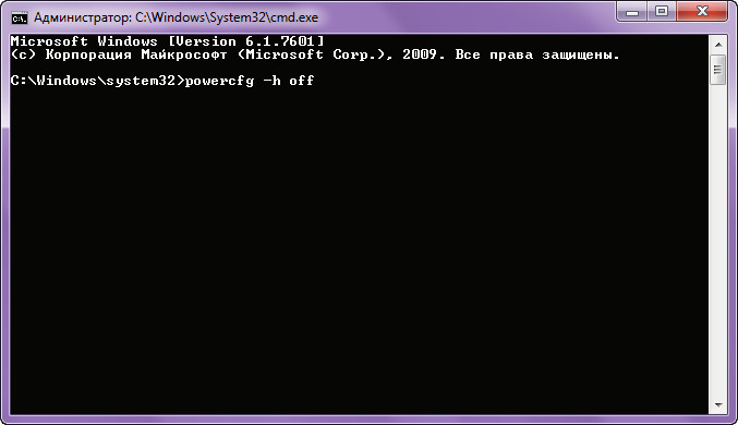 powercfg -h off