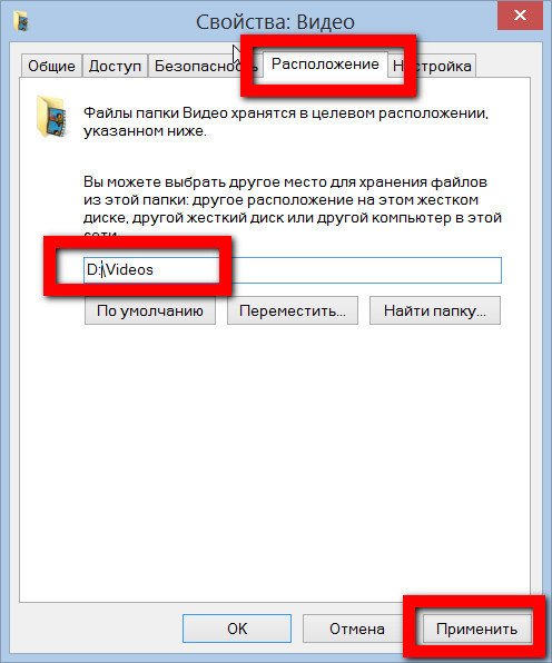 Пользовательские папки Windows