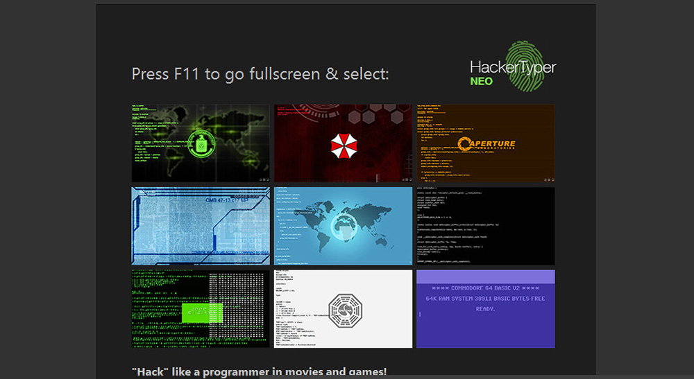 Hacker Typer Neo