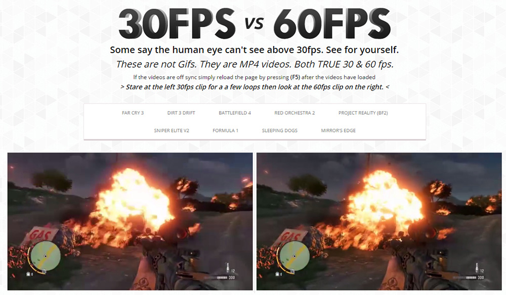 24 FPS против 60 FPS