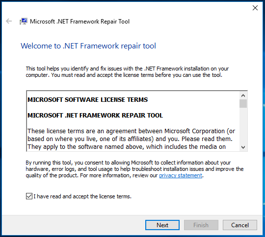 Microsoft .NET Framework Repair Tool
