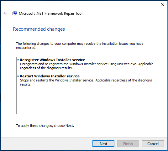 Microsoft .NET Framework Repair Tool