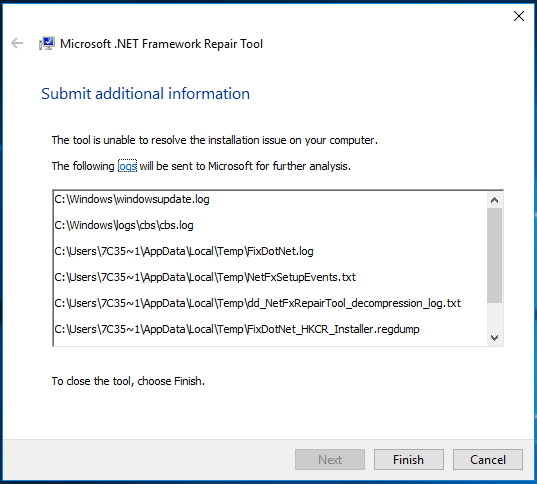Microsoft .NET Framework Repair Tool