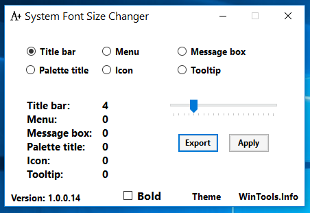 System Font Size Changer - утилита для изменения размера системных шрифтов ...