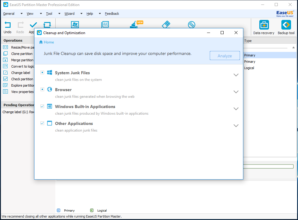 EaseUS Partition Master