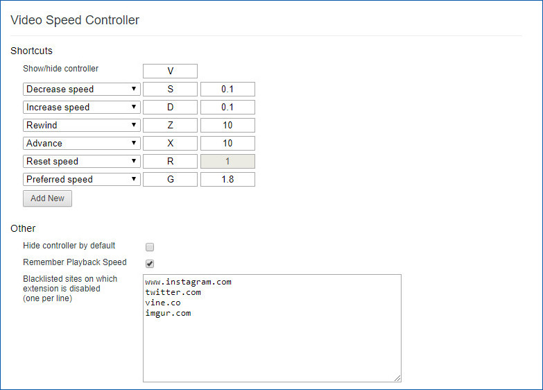 Video Speed Controller
