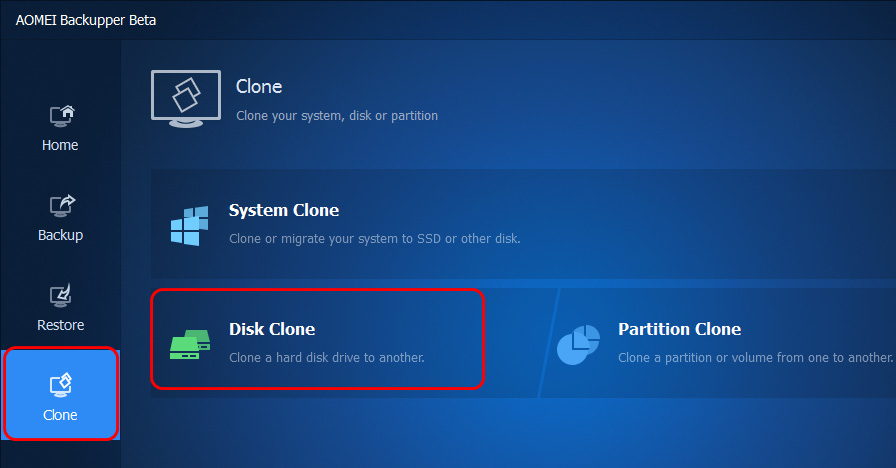 AOMEI Backupper Beta