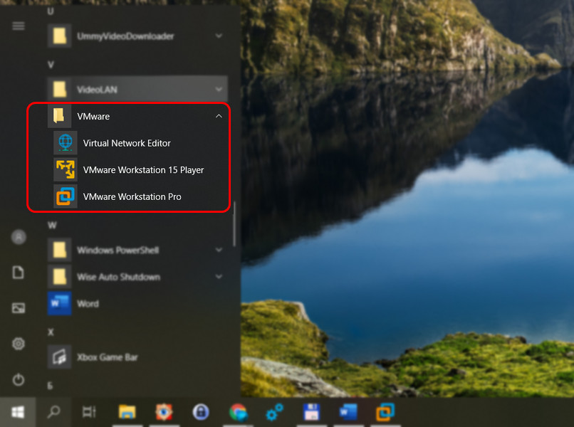 Пуск - VMware