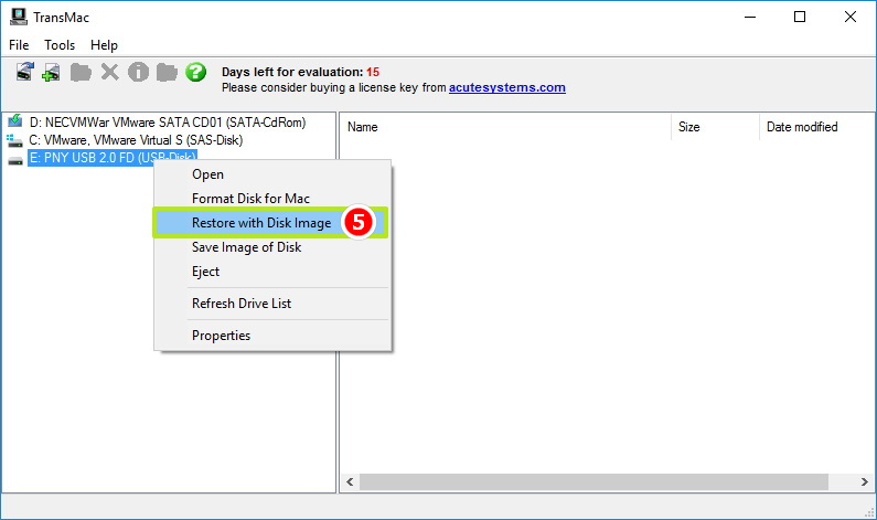 Restore with Disk Image
