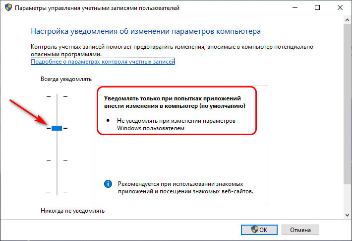 Уровни UAC