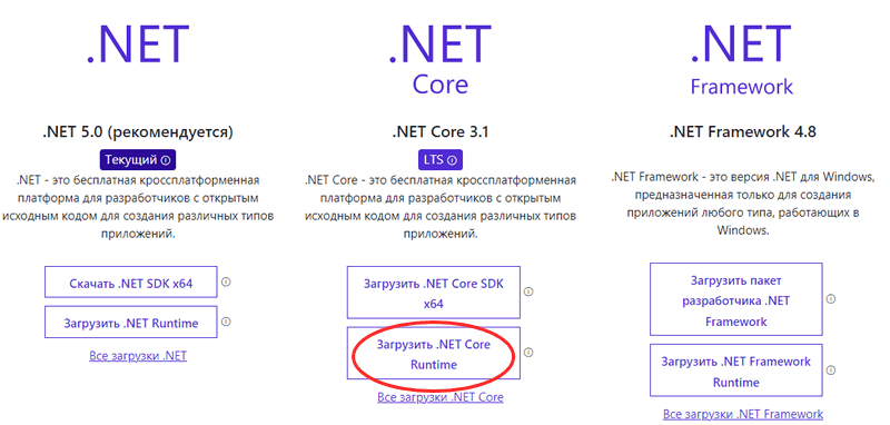 NET Core Runtime