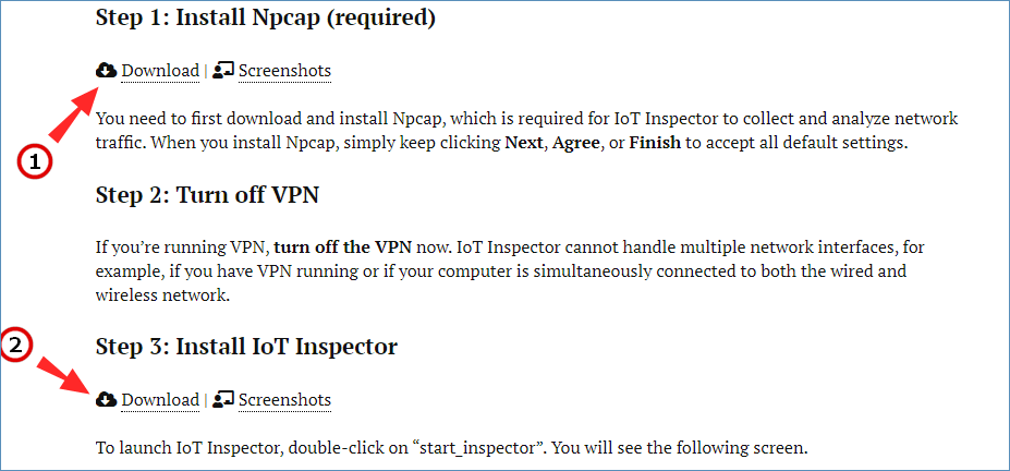 Страница проекта - IoT Inspector