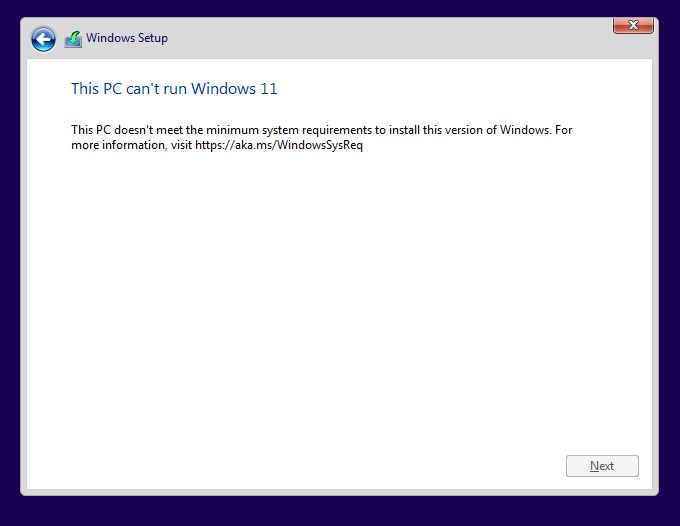Windows 11 не может быть запущена на этом ПК