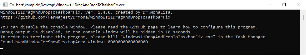 Windows11DragAndDropToTaskbarFix