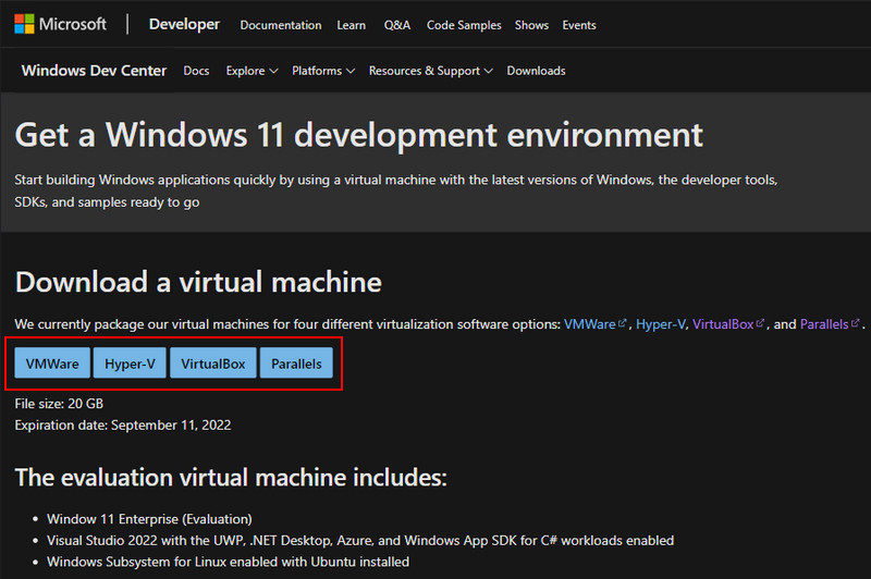Get a Windows 11 development environment