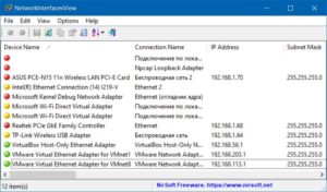 NetworkInterfacesView