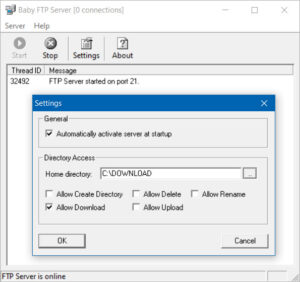 Baby FTP Server