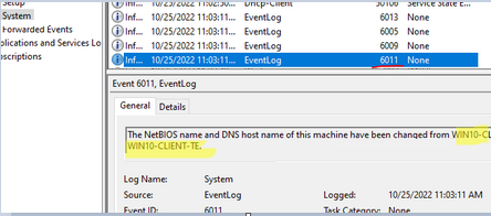 Последнее изменение имени компьютера
