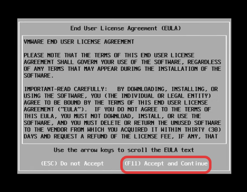 VMware ESXi Installation