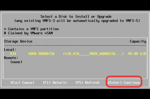 VMware ESXi Installation