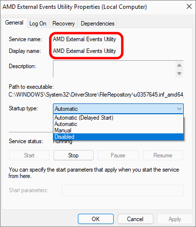 AMD External Events Utility